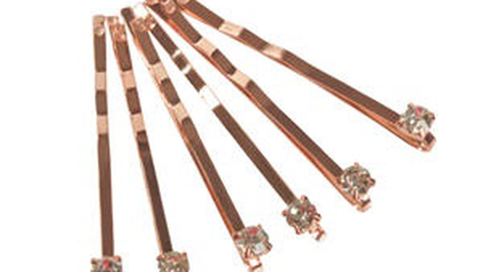 Barrettes façon or rose de Claire's