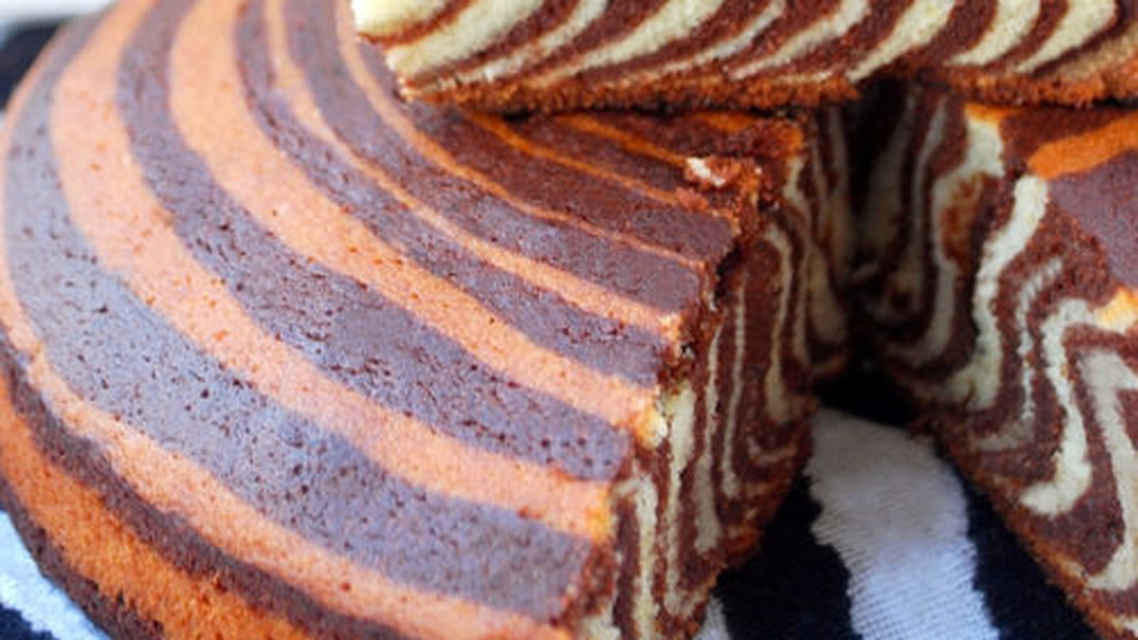 Gâteau tigré ou zebré