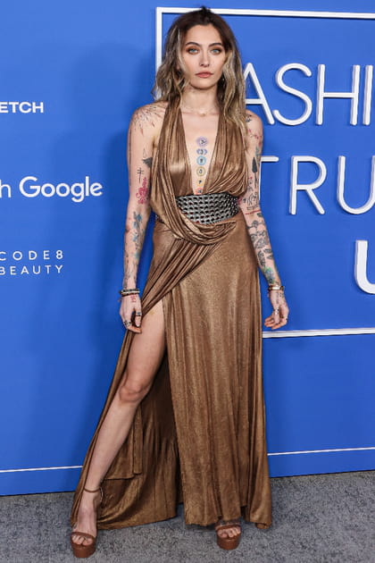 Paris Jackson en robe drap&eacute;e