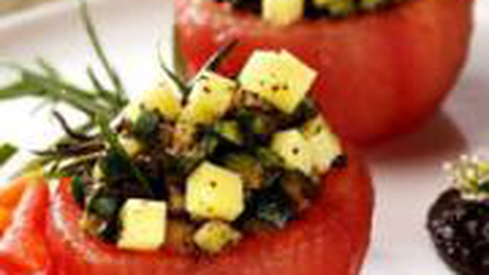 Tomate surprise, ratatouille de Comté