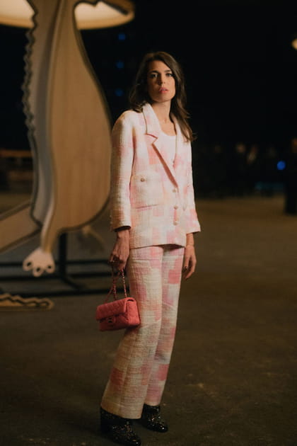 Charlotte Casiraghi en ensemble en tweed Chanel