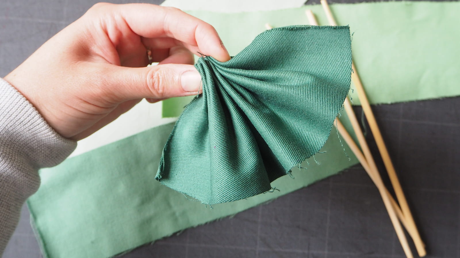 Tissu froncé