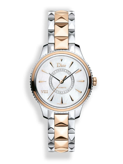 Montre Dior VIII or rose et acier