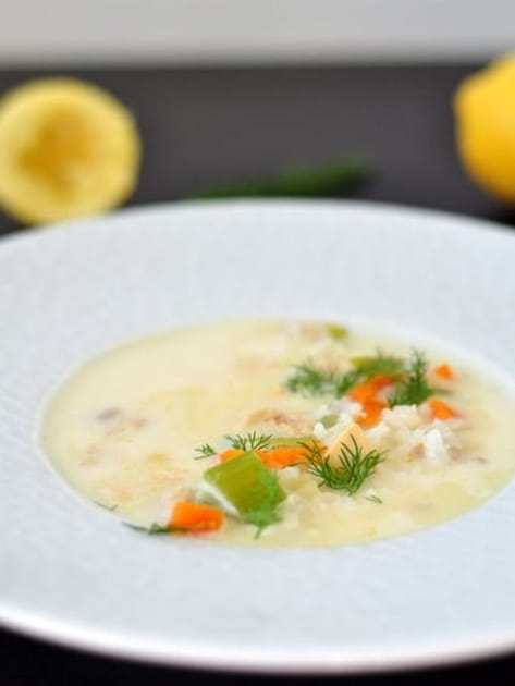 Soupe grecque &agrave; l'avgolemono