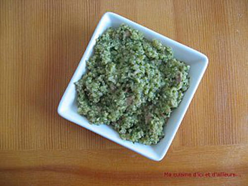 Risotto de quinoa aux épinards, thon et parmesan