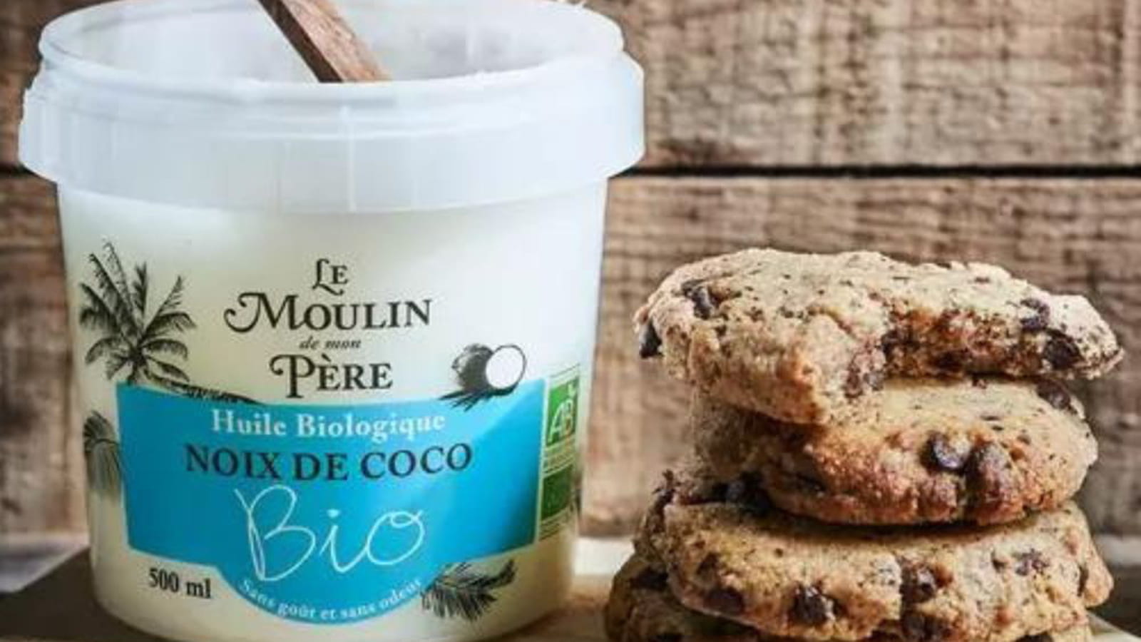 Cookies aux pépites de chocolat et à l’huile de coco