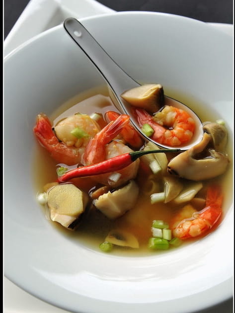 Tom yam ou soupe de crevette au galanga