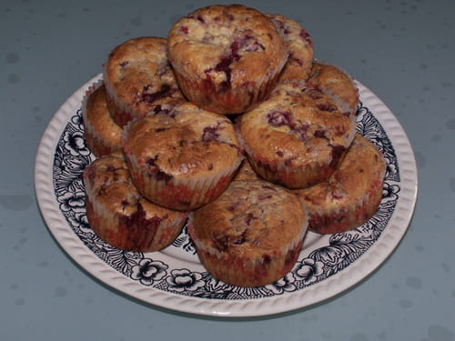 Muffins framboises - chocolat blanc (Muffin dessert)