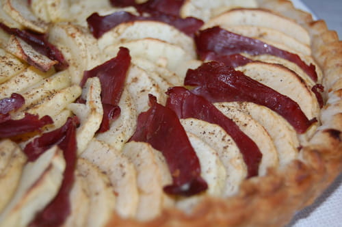 Tarte aux pommes et magret de canard