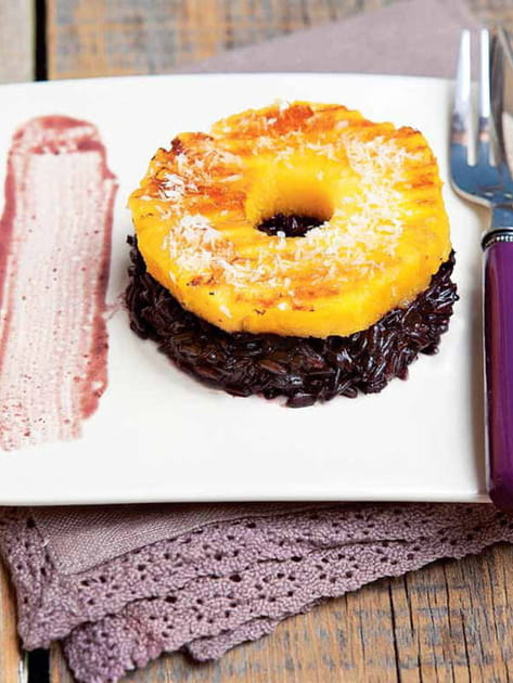 Risotto de riz noir ananas-coco