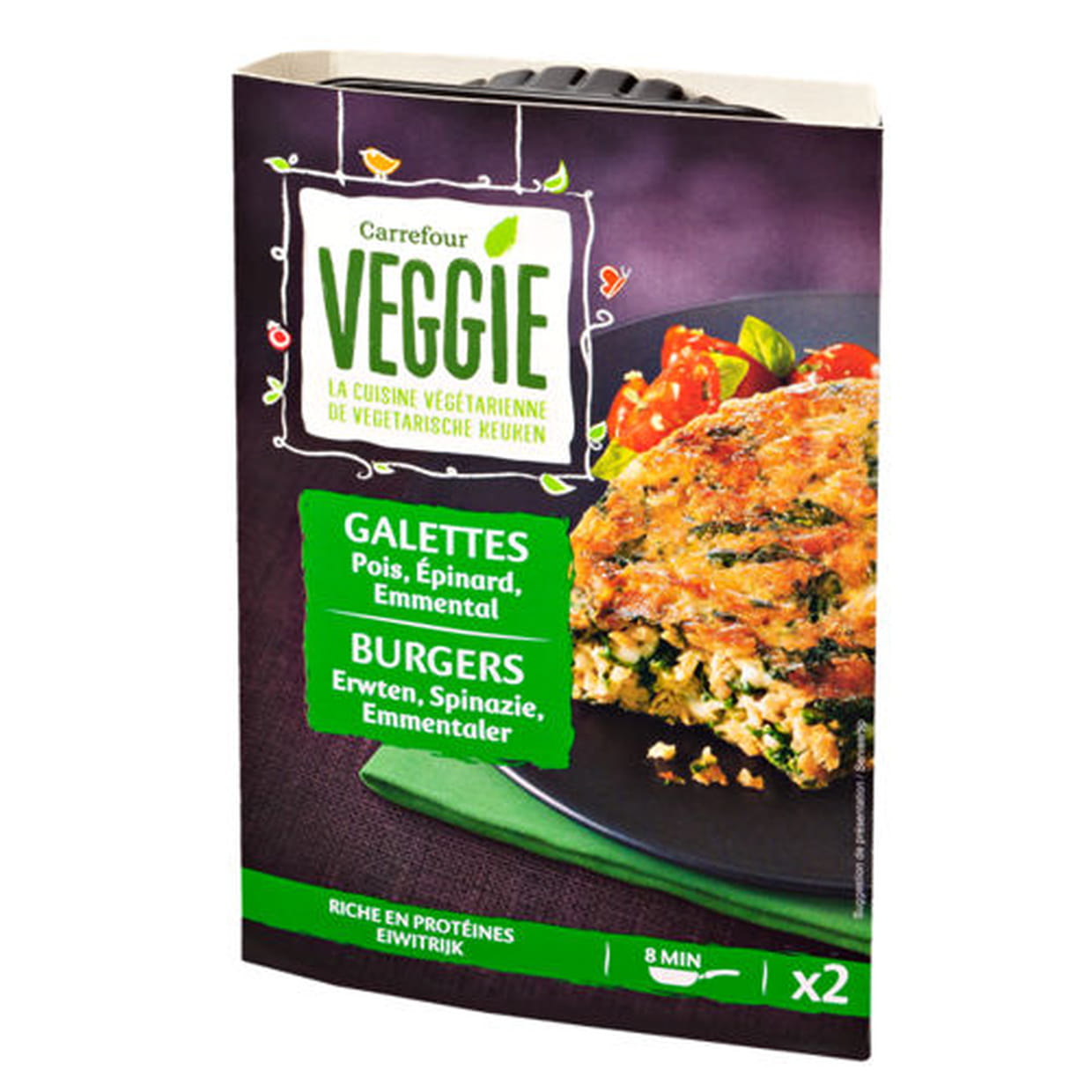 Galettes Pois Epinards Emmental De Carrefour Veggie