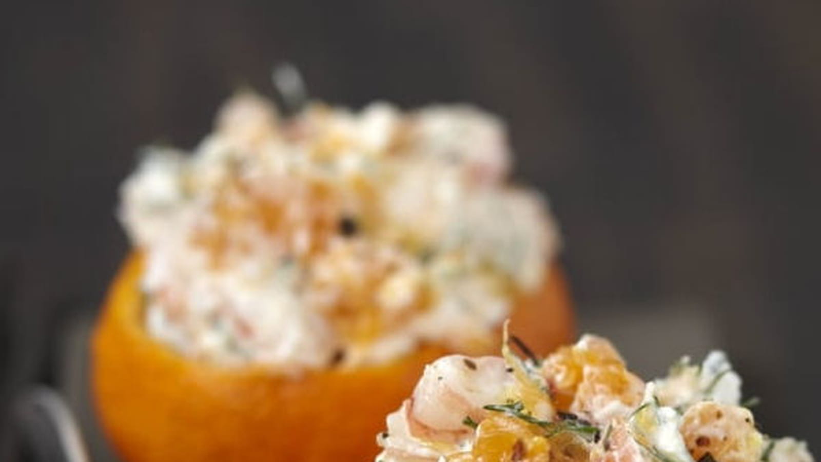 Clémentines aux crevettes et Carré Frais