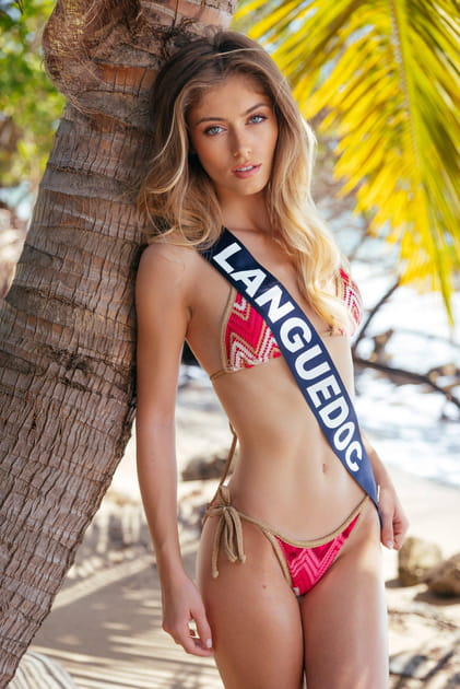 Miss Languedoc (Lou Lambert) pose en maillot en Martinique