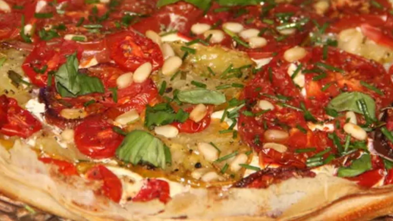 Tarte multicolore aux 4 tomates