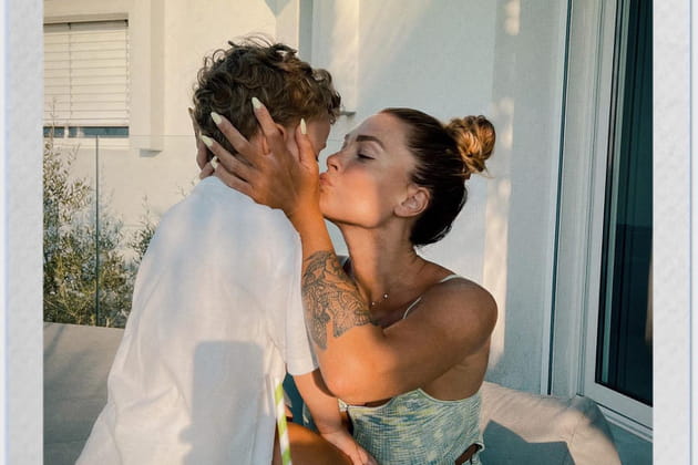 Caroline Receveur a pour habitude d'embrasser son fils sur la bouche