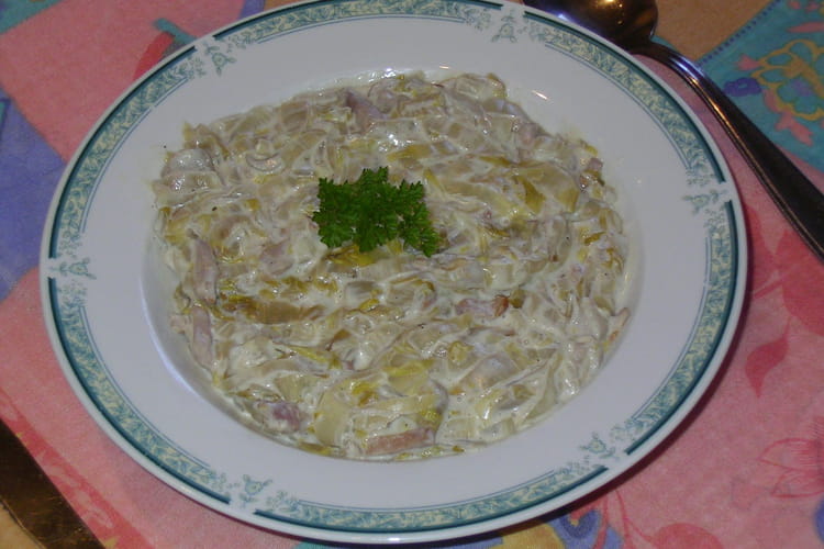 Recette Endives à la crème et jambon braisé