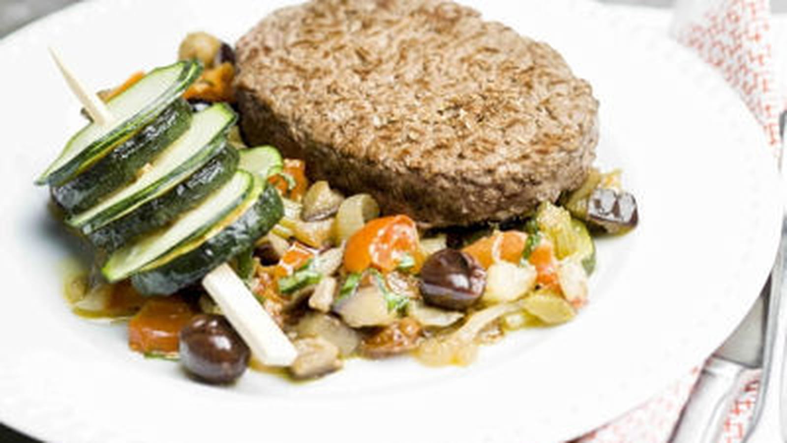 Steak haché et sa ratatouille Caponata