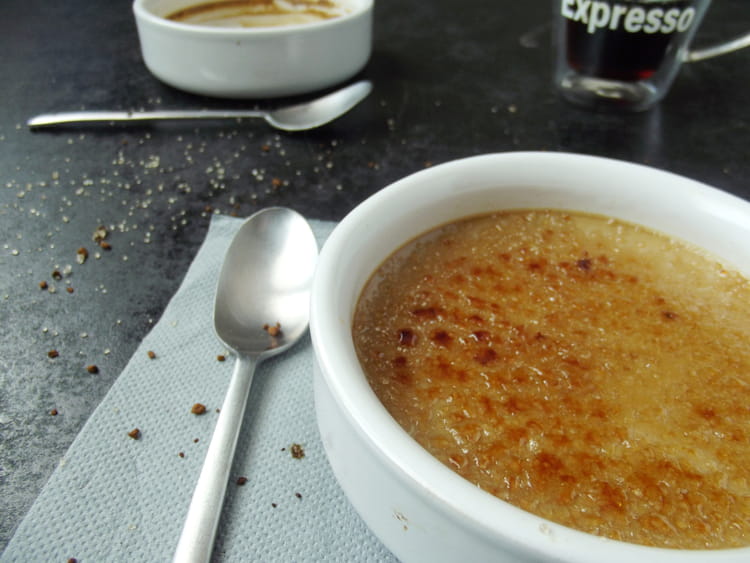 Recette de Crème brûlée au café allégée