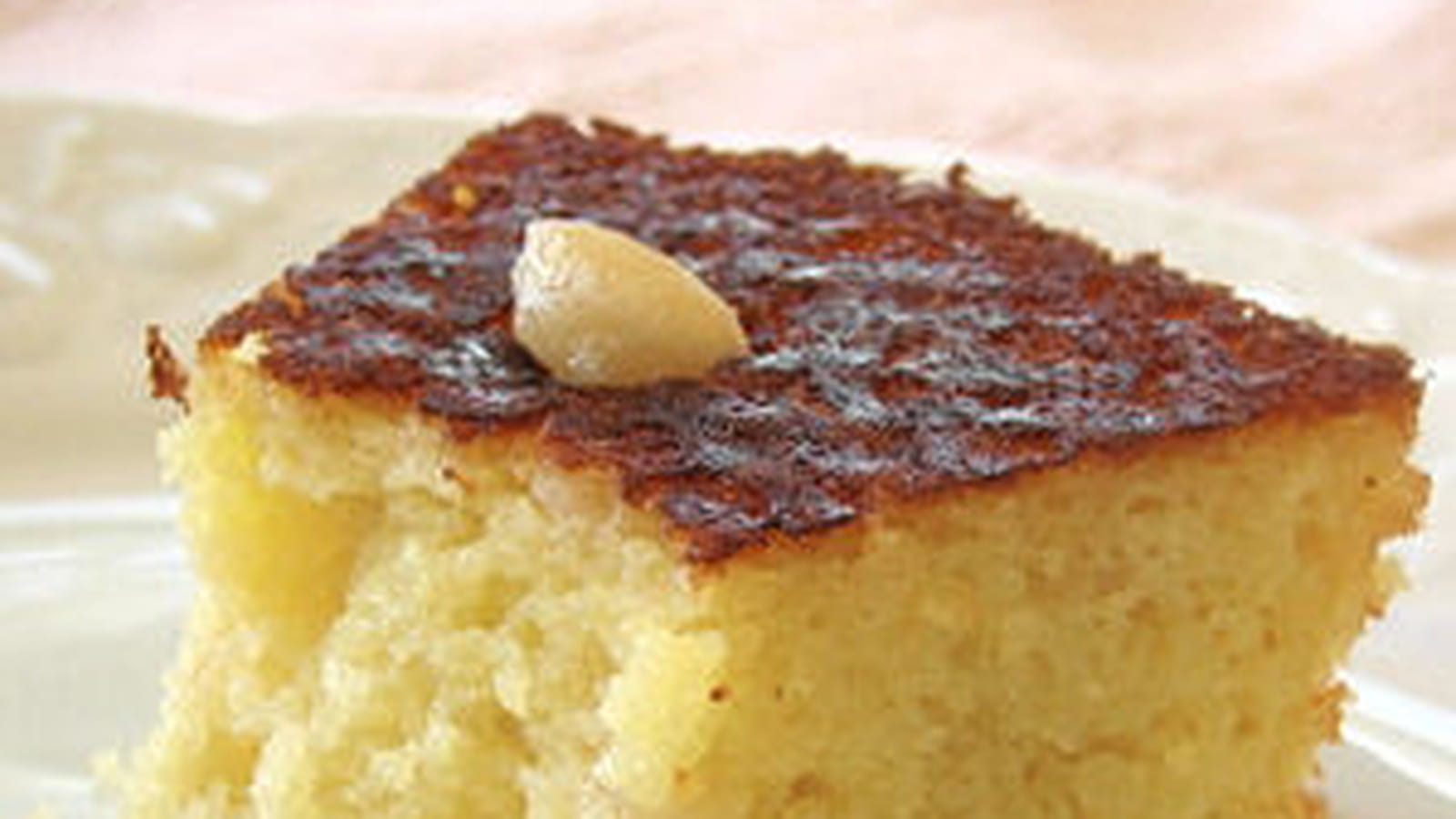 Gâteau de semoule au sirop de fleur d'oranger