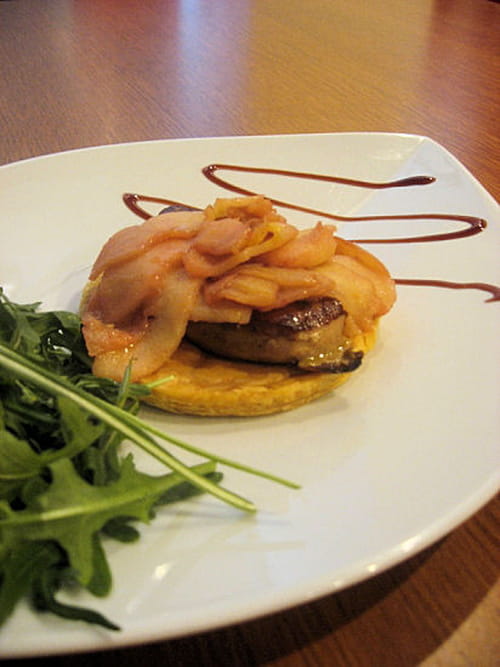 Tatin de foie gras poêlé