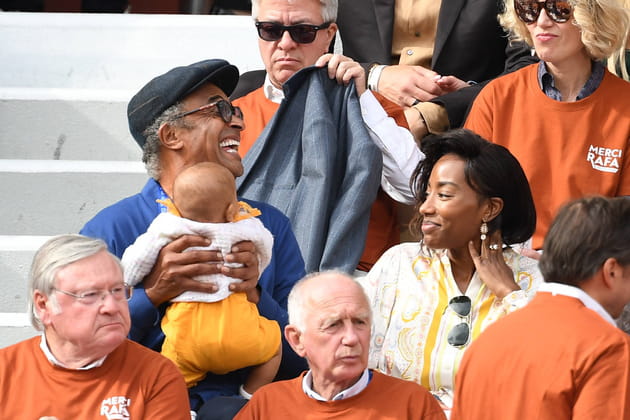 Yannick Noah et sa compagne Malika étaient avec leur bébé à Roland-Garros