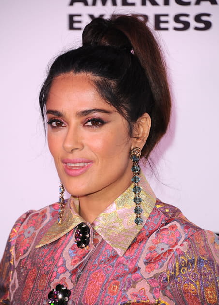 Le chignon-couette de Salma Hayek