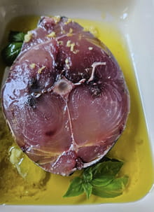 Darne de thon blanc à la plancha sauce vierge : Etape 1