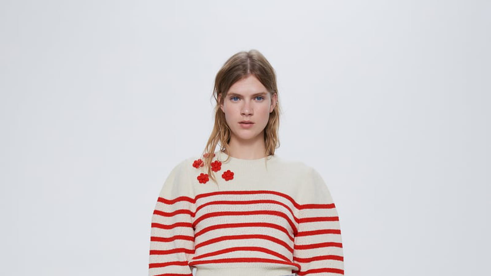 Pull en maille à rayures 