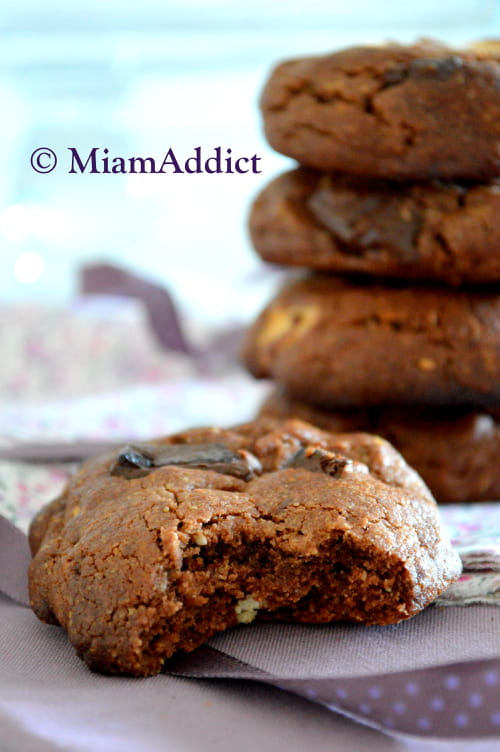 Cookies tout chocolat à l'huile de coco