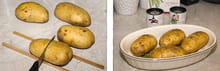 Pommes de terre hasselback à la suédoise : Etape 1