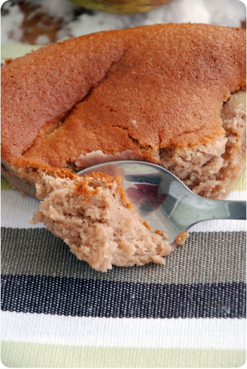 Fondant aux marrons et poires fraîches