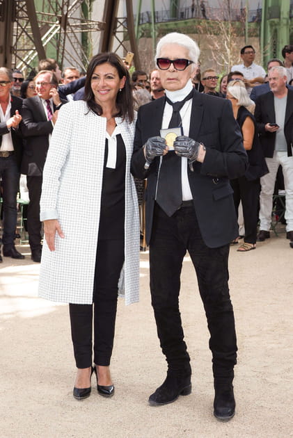 Karl Lagerfeld et Anne Hidalgo