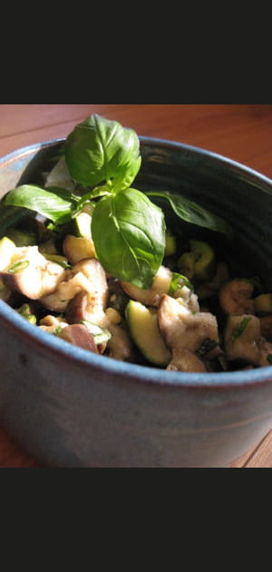 Salade fra&icirc;che courgettes et aubergines