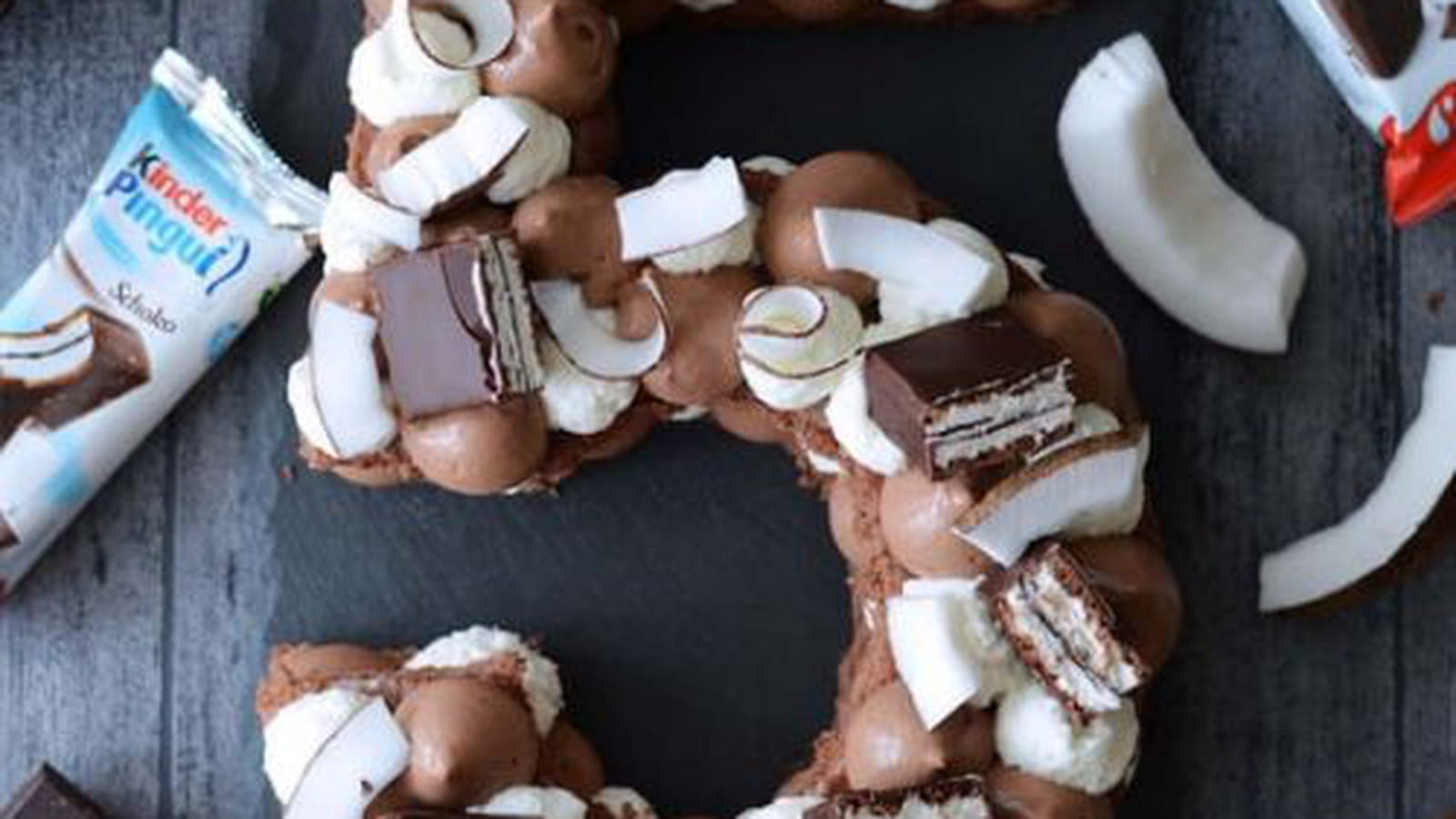 Number cake façon Kinder Pingui® coco