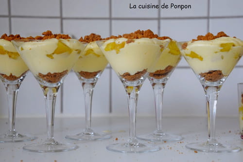 Verrine de mascarpone et ananas à la vanille