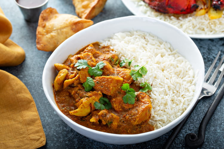 Recettes au curry : riz, sauce, crevettes