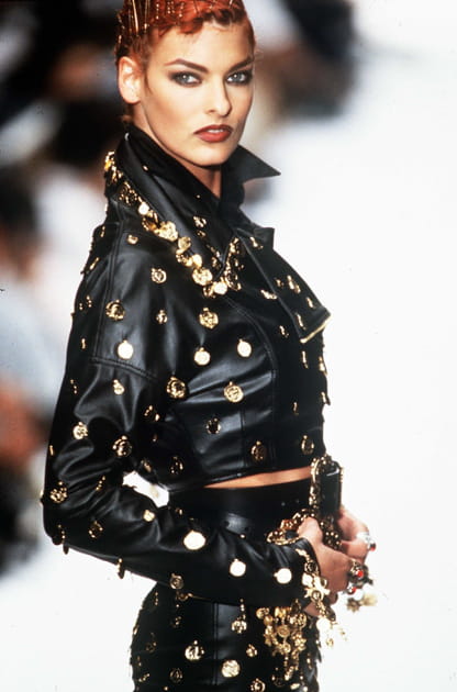 Linda Evangelista en janvier 1992