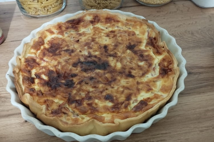 Quiche aux poireaux et petits lardons