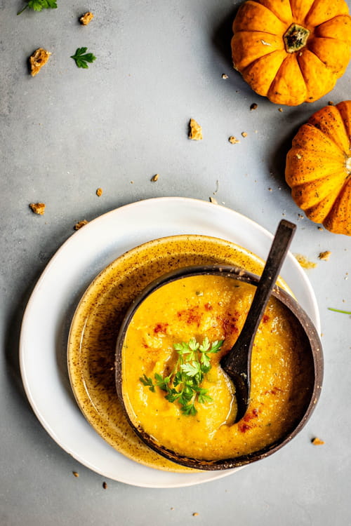 Velouté de potimarron saveur pain d'épices