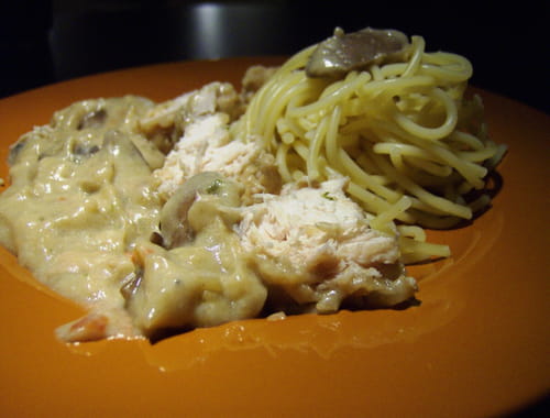 Poulet à la bière et aux champignons