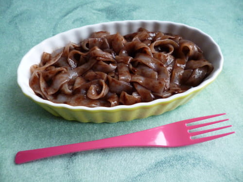 Tagliatelles de konjac au chocolat