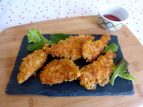 Poulet pané aux corn-flakes au four
