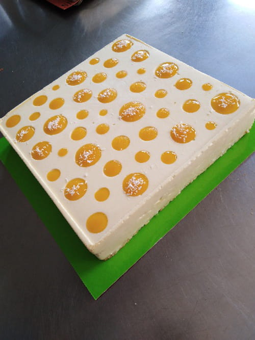 Bavarois mangue, passion et coco