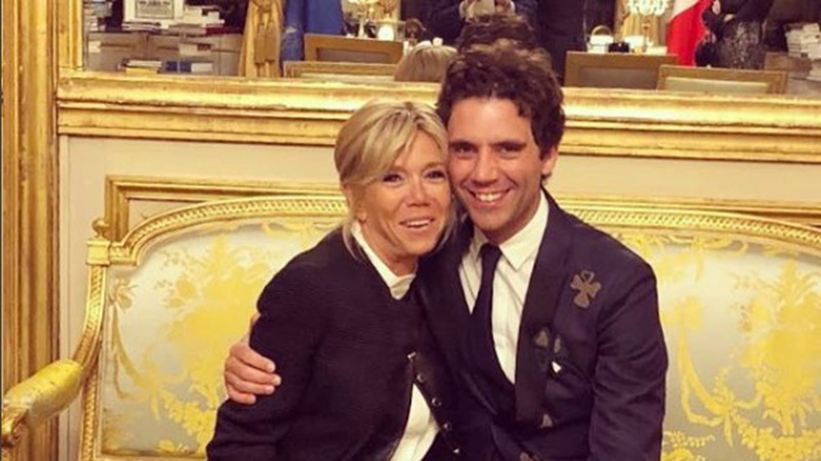 Mika et Brigitte Macron