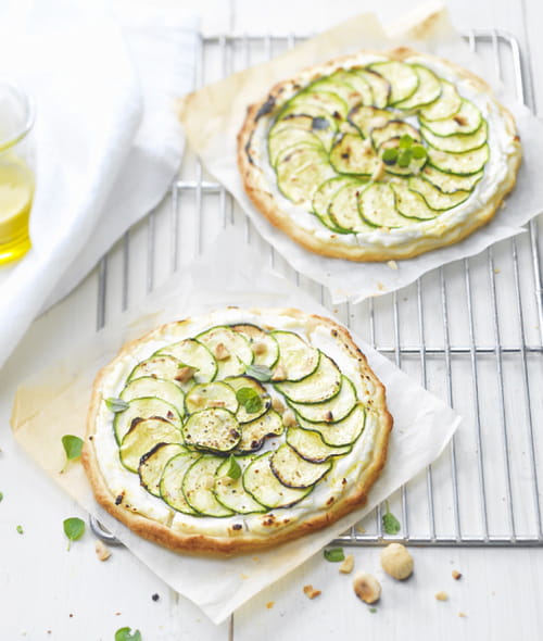 Tarte fine aux courgettes et au chavroux