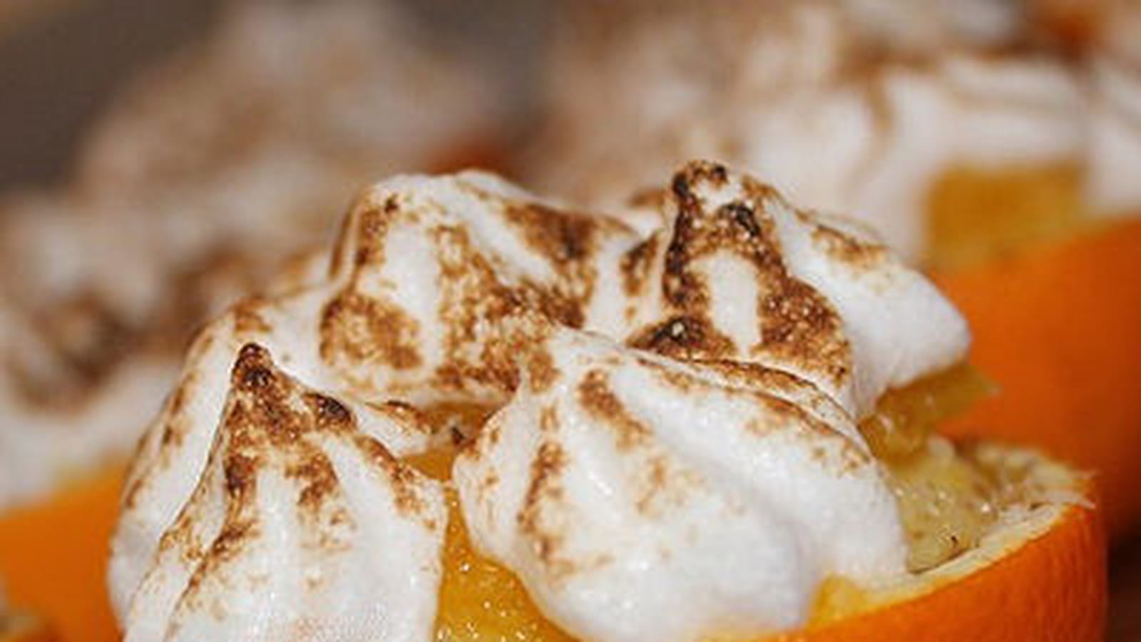 Oranges meringuées crème de semoule