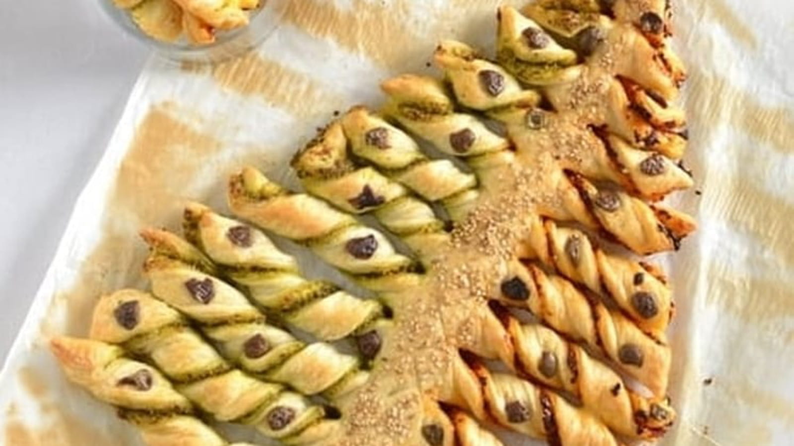 Sapin feuilleté olive et graines de sésame