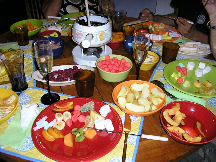 Fondue gourmande au chocolat