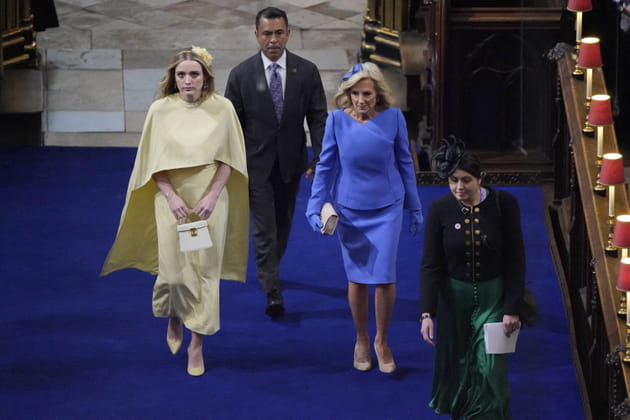 Jill Biden et sa petite-fille Finnegan au couronnement de Charles III