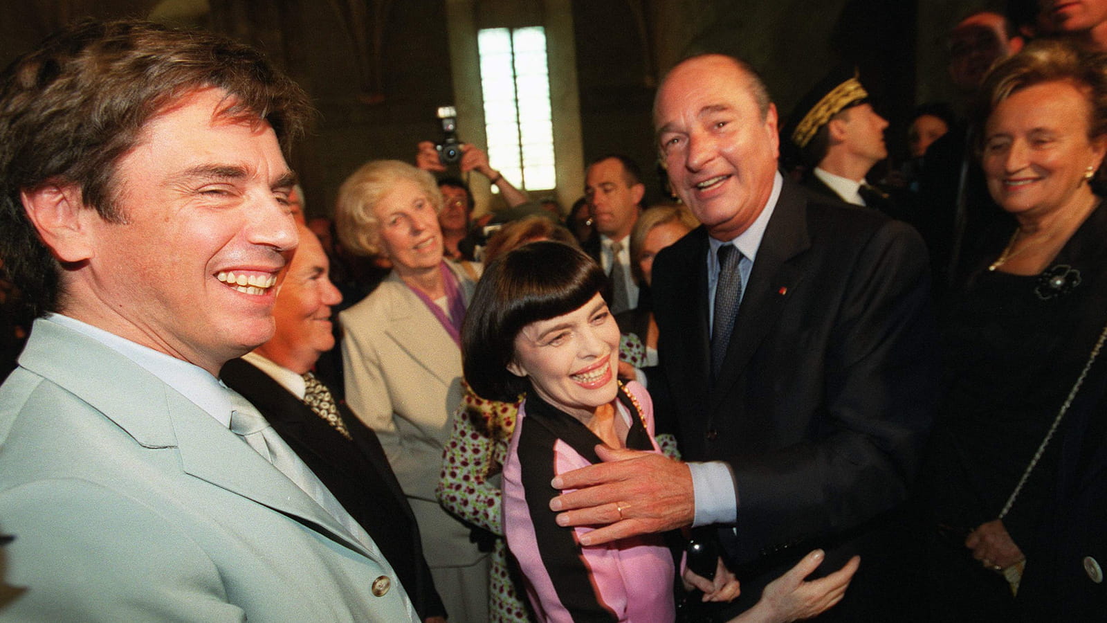 Claude Pompidou, Mireille Mathieu, Jacques Chirac et Bernadette Chirac 